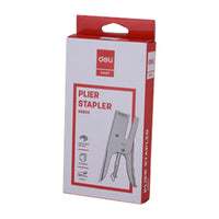 Deli E39803  Plier handle Semi grip effortless stapler silver - Karout Online -Karout Online Shopping In lebanon - Karout Express Delivery 