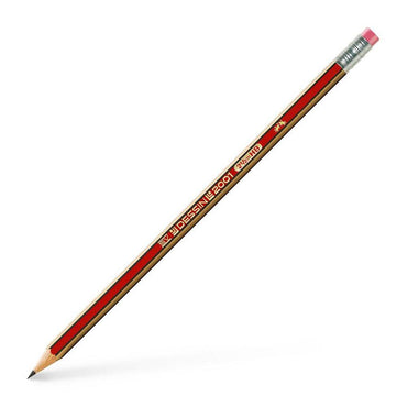 Faber Castell Dessin 2001 Pencil With Rubber HB / 12 Pieces / 112100 - Karout Online -Karout Online Shopping In lebanon - Karout Express Delivery 