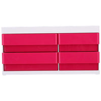 Deli EZ25040  4 Compartments & 4 Drawers Multipurpose Desktop Organizer pink - Karout Online -Karout Online Shopping In lebanon - Karout Express Delivery 