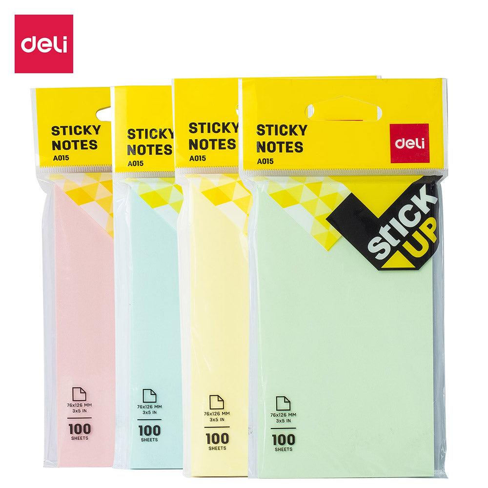Deli EA01502 Sticky Notes 76×126 mm 100 sheets - Karout Online -Karout Online Shopping In lebanon - Karout Express Delivery 
