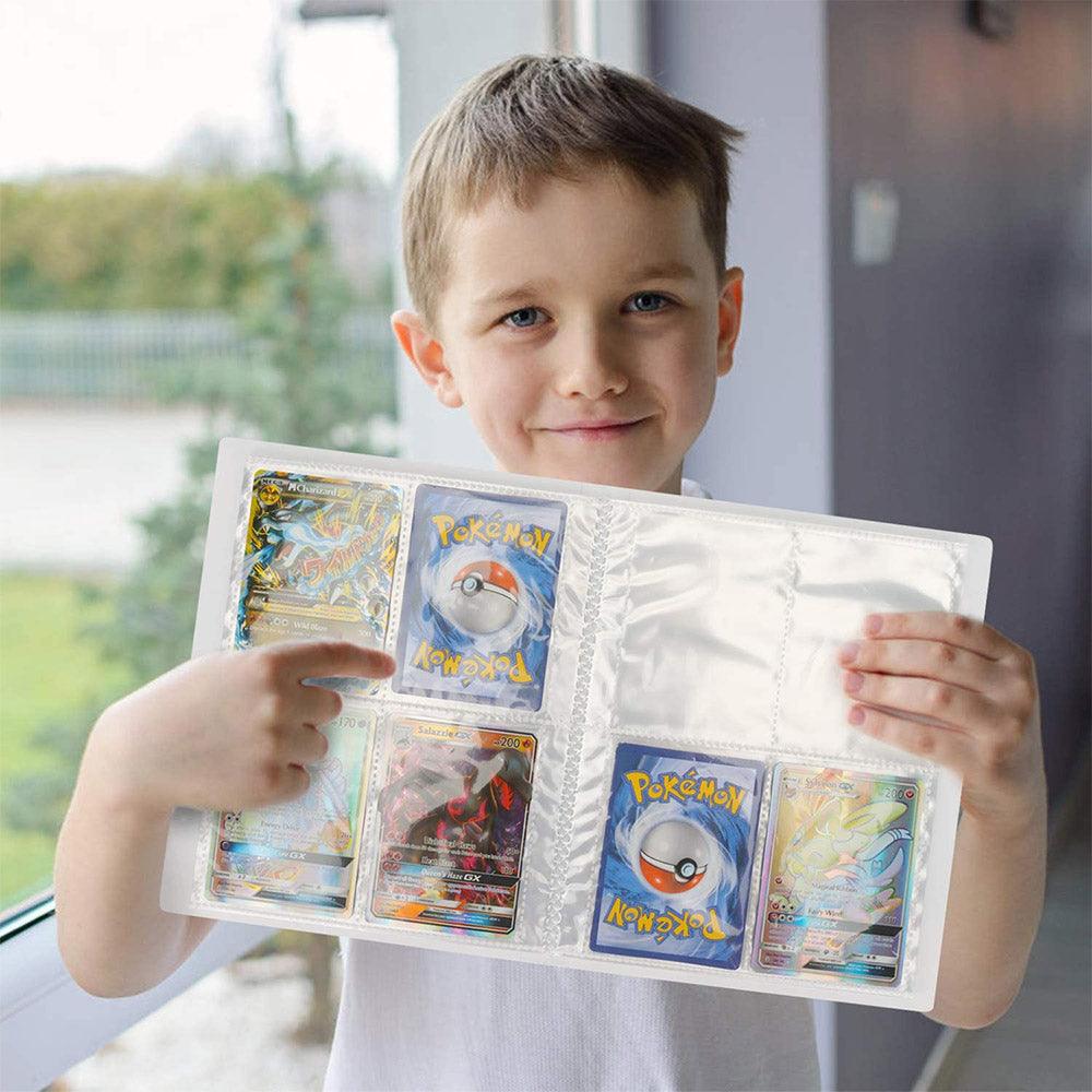 pokemon books to put cards in Sammelalbum fr Pokemon Karten 50 Seiten 400 Karten Kapazitt Sammelkarten Album Sammelmappe Karten Ordner Heft Tragbar Wasserdicht PU-Material