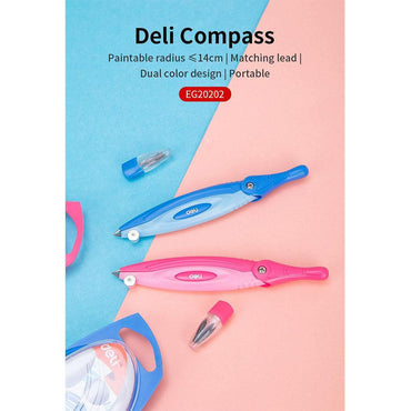 Deli G20202 Compass with Pencil Lead - Karout Online -Karout Online Shopping In lebanon - Karout Express Delivery 