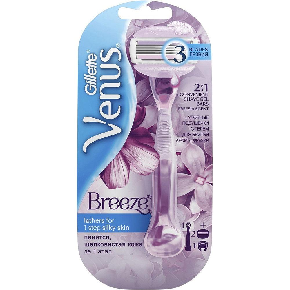 Gillette Venus Breeze 2in1 Razors Handle + 2 Refills - Karout Online -Karout Online Shopping In lebanon - Karout Express Delivery 