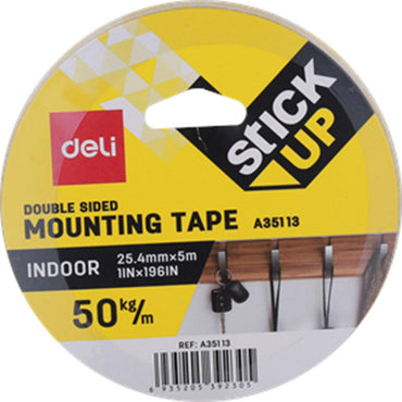 Deli A35113 Double Sided Foam  Mounting Tape 25mm x 5M - Karout Online -Karout Online Shopping In lebanon - Karout Express Delivery 