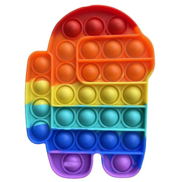 Among Us Rainbow Color Pop It Fidget Toy / PO-11 - Karout Online -Karout Online Shopping In lebanon - Karout Express Delivery 