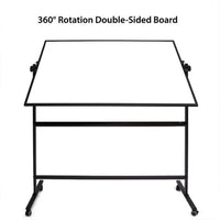 Deli E7883  Double Sided White Board with Stand and Roller 90 x 150cm - Karout Online -Karout Online Shopping In lebanon - Karout Express Delivery 