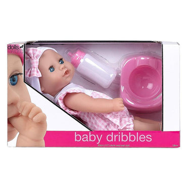 Dolls World Baby Dribbles Drink & Wet Doll 30 cm - Karout Online -Karout Online Shopping In lebanon - Karout Express Delivery 