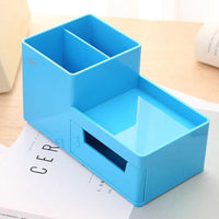 Deli Z25130 Desk Organizer Blue - Karout Online -Karout Online Shopping In lebanon - Karout Express Delivery 