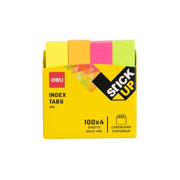 DELI A11102 Index Tabs 50 x 12 MM -400 sheet 4 Colors - Karout Online -Karout Online Shopping In lebanon - Karout Express Delivery 