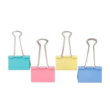 Deli E8552A Colorful Binder Clips 24 pcs 41mm - Karout Online -Karout Online Shopping In lebanon - Karout Express Delivery 