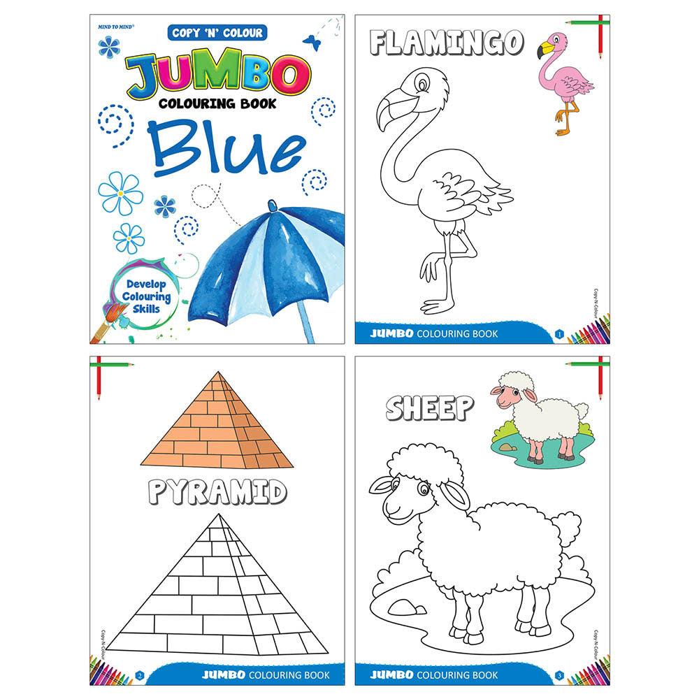 Mind To Mind Copy & Colour Jumbo Colouring Book - Blue - Karout Online -Karout Online Shopping In lebanon - Karout Express Delivery 