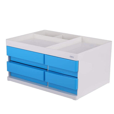 Deli EZ25030  4 Compartments & 4 Drawers Multipurpose Desktop Organizer - Karout Online -Karout Online Shopping In lebanon - Karout Express Delivery 