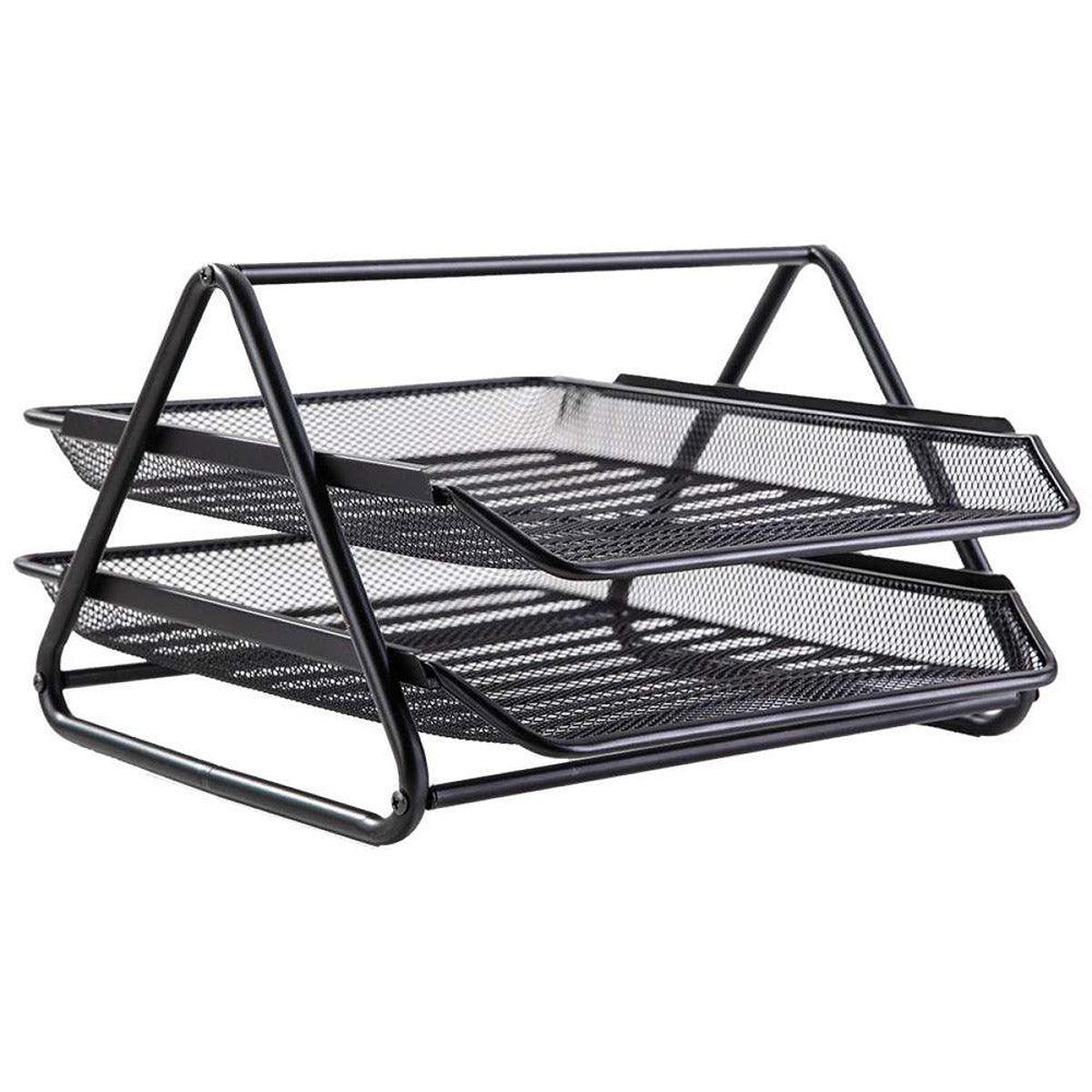 Deli E9183 2 Tier Document Tray Black - Karout Online -Karout Online Shopping In lebanon - Karout Express Delivery 