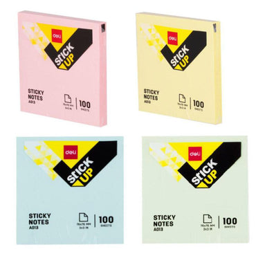 Deli EA01303 Sticky Notes 76×76 mm 100 sheets - Karout Online -Karout Online Shopping In lebanon - Karout Express Delivery 
