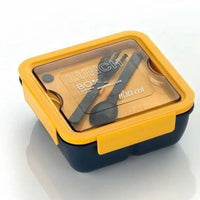 Adult Lunch Box 1100ML Double Layer Lunch Box with Spoon & Fork High Capacity Food Containers / 78919