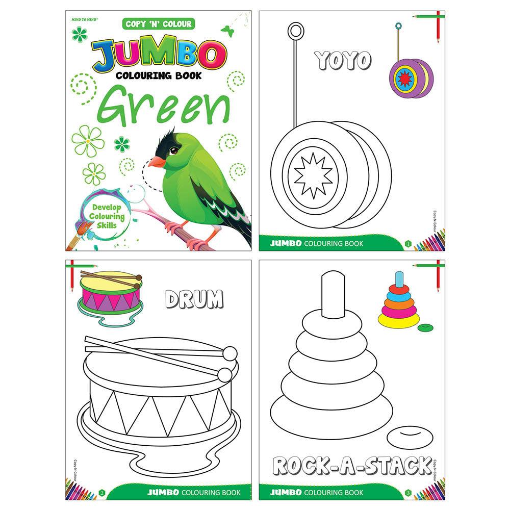 Mind To Mind Copy & Colour Jumbo Colouring Book - Green - Karout Online -Karout Online Shopping In lebanon - Karout Express Delivery 