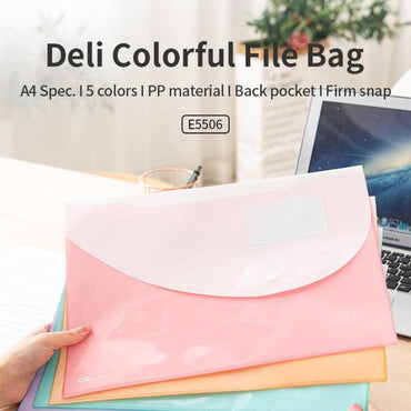 DELI E5506 File Bag Snap FC - Karout Online -Karout Online Shopping In lebanon - Karout Express Delivery 