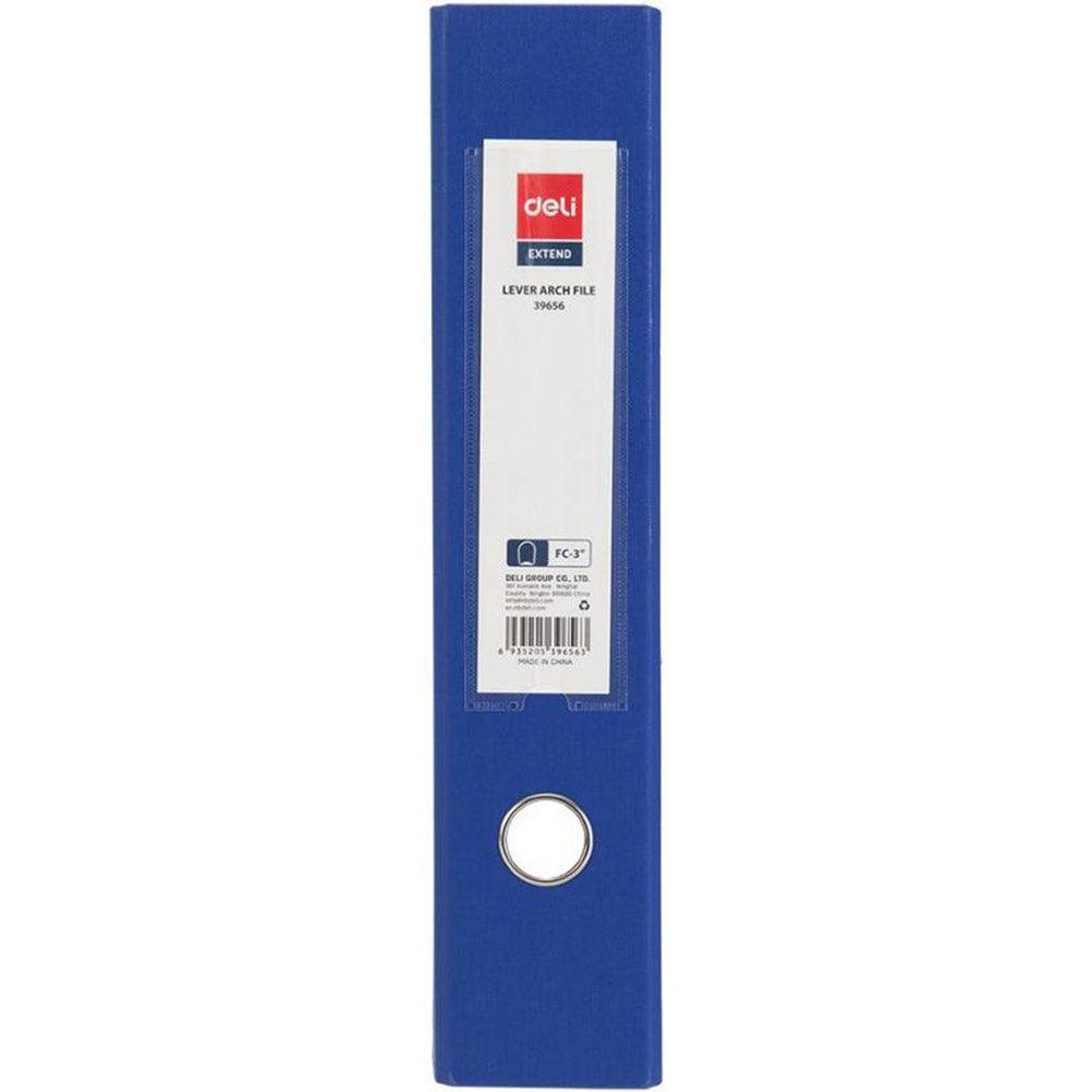 Deli EB20933 Lever Arch File FC 3 inch - Blue - Karout Online -Karout Online Shopping In lebanon - Karout Express Delivery 