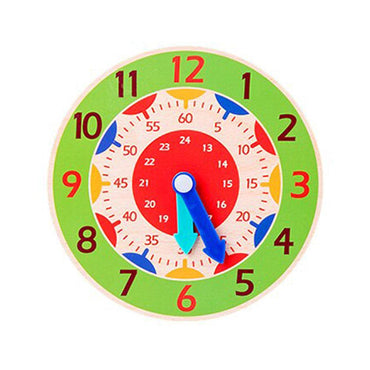 Shop Online Children Wooden Clock Toys Hour Minute Second Cognition Colorful - Karout Online Shopping In lebanon