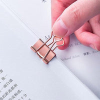 Deli E78200 Binder Clips 19MM  ROSE GOLD - Karout Online -Karout Online Shopping In lebanon - Karout Express Delivery 