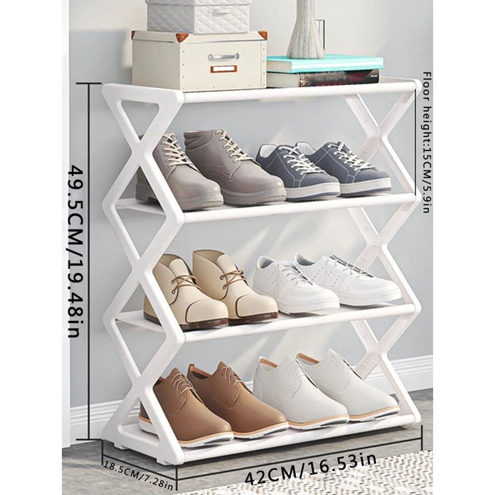 4-tier Simple Household Assemble Shoe Rack Storage Organizer