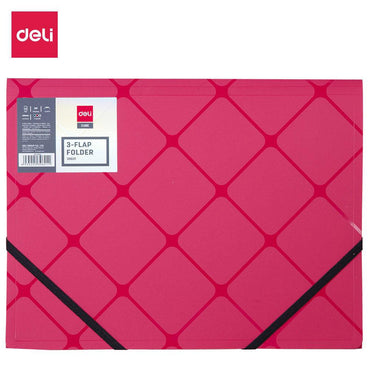 Deli E39621 3-Flap Elastic Folder A4 - Karout Online -Karout Online Shopping In lebanon - Karout Express Delivery 