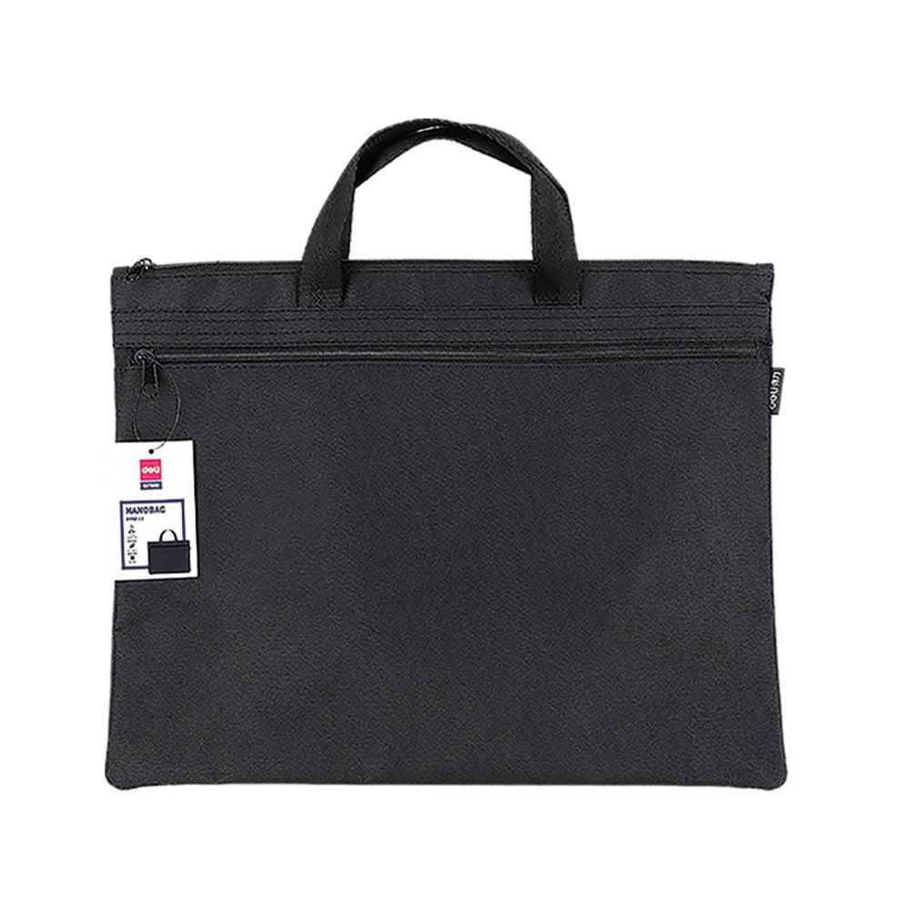 Deli EB55222 A4 Black Hand Bag 390x290mm - Karout Online -Karout Online Shopping In lebanon - Karout Express Delivery 