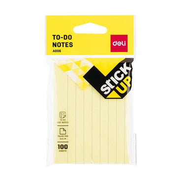 Deli EA00652 Sticky Notes Lined To Do 76 x 101mm 100 sheets - Karout Online -Karout Online Shopping In lebanon - Karout Express Delivery 