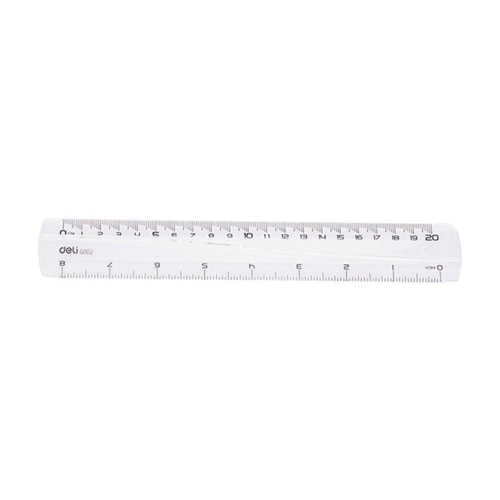 Real Size Ruler 20cm Deli G00212 Ruler 20 cm