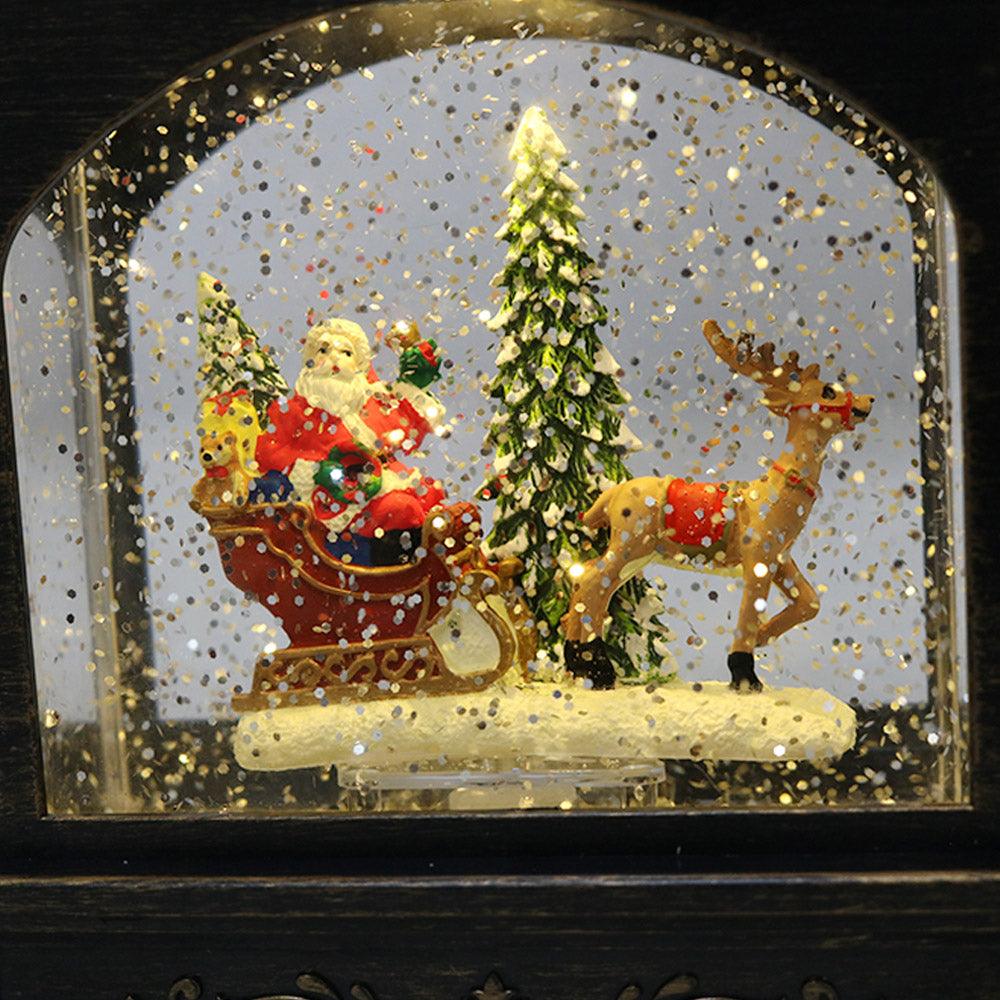 Christmas Santa Illuminated Liquid Glitter Lantern / Q-836 - Karout Online -Karout Online Shopping In lebanon - Karout Express Delivery 