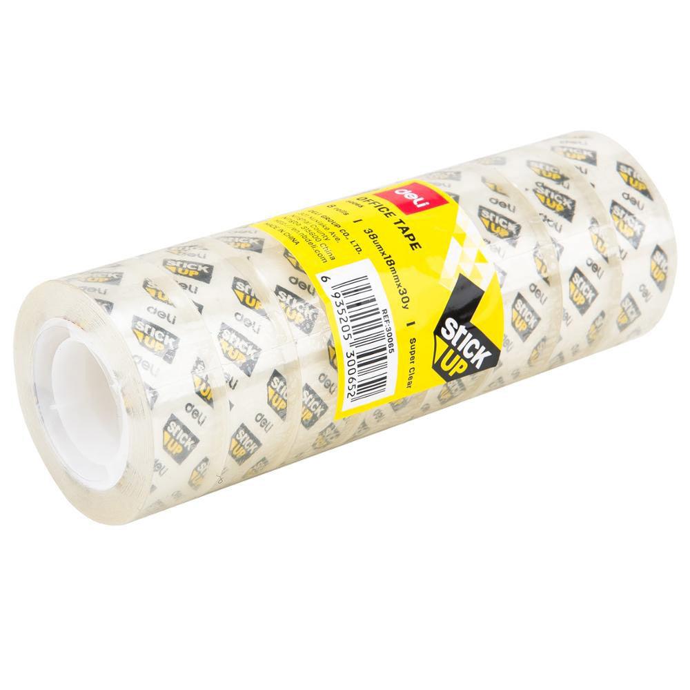 Deli 30065 Office Tape 18mm x 30 Y ( 8 rolls/Tube) - Karout Online -Karout Online Shopping In lebanon - Karout Express Delivery 