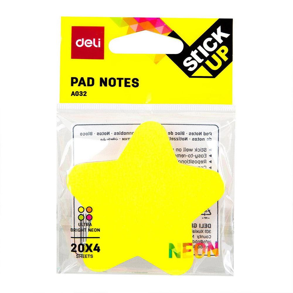 Deli EA03202 Shapes Sticky Notes, 76 x 76mm 80 Sheets - Karout Online -Karout Online Shopping In lebanon - Karout Express Delivery 