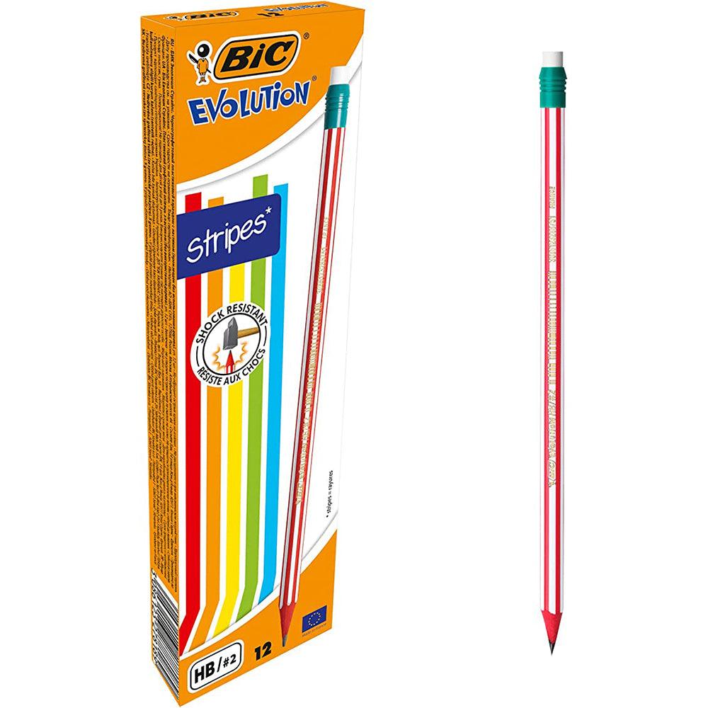 Bic Evolution 646 HB Pencil with Eraser 78189 / 12 Pieces - Karout Online -Karout Online Shopping In lebanon - Karout Express Delivery 