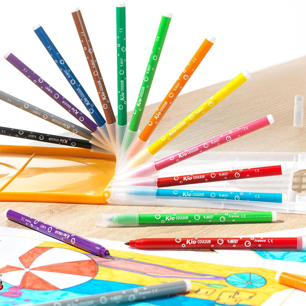 Bic Kids Rainbow Color Pens / 12 pieces - Karout Online -Karout Online Shopping In lebanon - Karout Express Delivery 