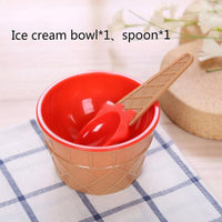 Colorful Baby Food Bowl and Spoon Set / KC22-91 - Karout Online -Karout Online Shopping In lebanon - Karout Express Delivery 