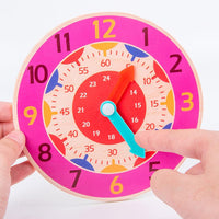 Shop Online Children Wooden Clock Toys Hour Minute Second Cognition Colorful - Karout Online Shopping In lebanon