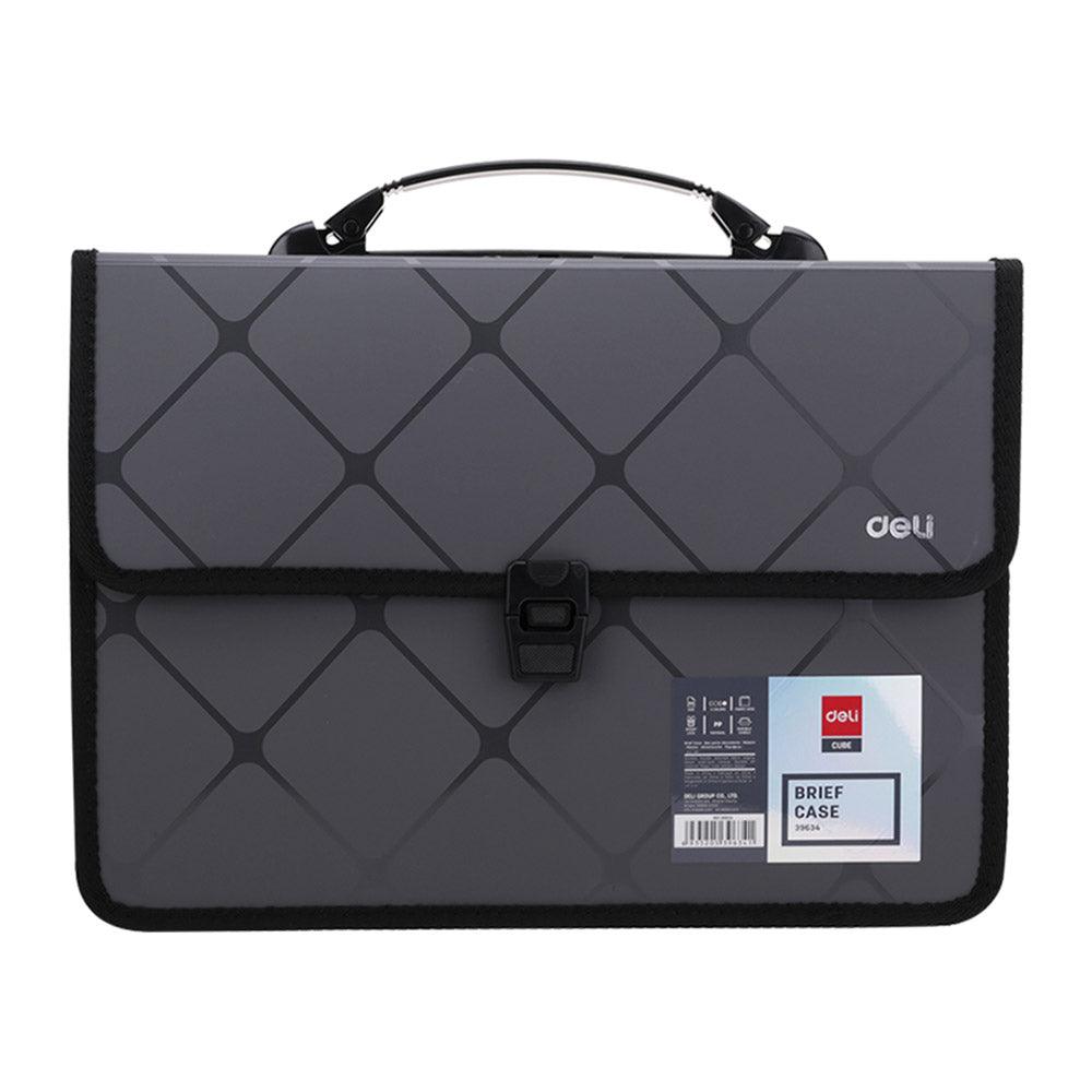 Deli E39634 Cube Brief Case with Handle A4 - Karout Online -Karout Online Shopping In lebanon - Karout Express Delivery 