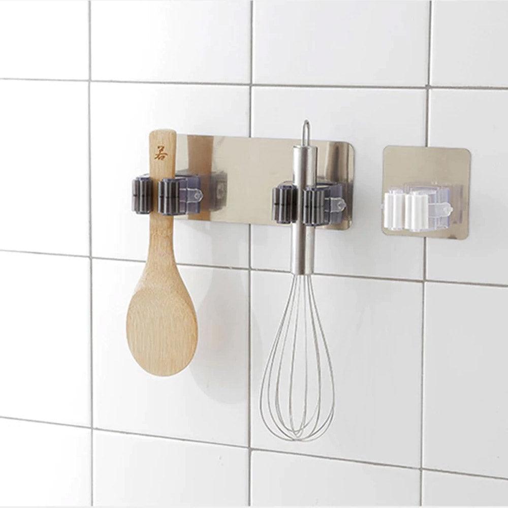 Plastic Wall Mounted Mop Organizer Holder 4 Pieces / 22FK047 - Karout Online -Karout Online Shopping In lebanon - Karout Express Delivery 