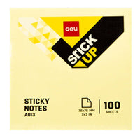 Deli EA01303 Sticky Notes 76×76 mm 100 sheets - Karout Online -Karout Online Shopping In lebanon - Karout Express Delivery 