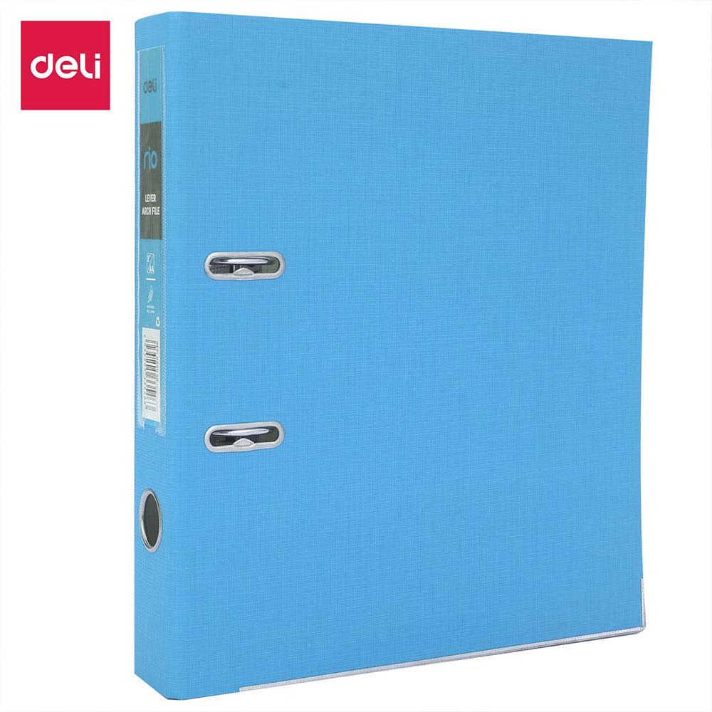 Deli EB20030 Lever Arch File A4 2 inch - Blue - Karout Online -Karout Online Shopping In lebanon - Karout Express Delivery 