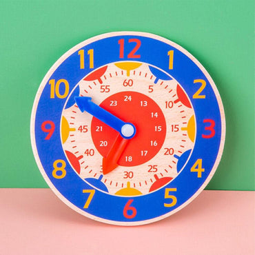 Shop Online Children Wooden Clock Toys Hour Minute Second Cognition Colorful - Karout Online Shopping In lebanon