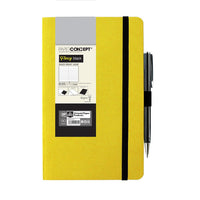 OPP Paperconcept Fancy Black Notebook with pen loop and black bookmark pocket / 13×21 cm - Karout Online -Karout Online Shopping In lebanon - Karout Express Delivery 