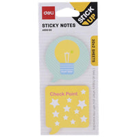 Deli A55302 Strong Adhesive Sticky Notes Fashion Design 30x2 Sheets - Karout Online -Karout Online Shopping In lebanon - Karout Express Delivery 