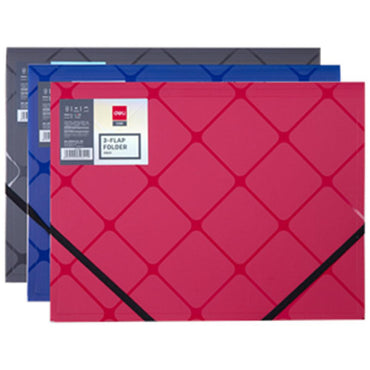 Deli E39621 3-Flap Elastic Folder A4 - Karout Online -Karout Online Shopping In lebanon - Karout Express Delivery 