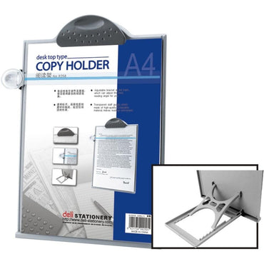 Deli E9258 HIPS Plastic Clip Board with ruler Reading Stand A4 Grey - Karout Online -Karout Online Shopping In lebanon - Karout Express Delivery 