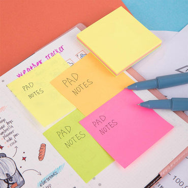 Deli EA02602 Sticky Notes 76×76 mm 100 sheets - 4 colors - Karout Online -Karout Online Shopping In lebanon - Karout Express Delivery 