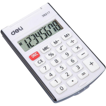 Deli E39217 Calculator Metal - 8 Digits With Cover - Karout Online -Karout Online Shopping In lebanon - Karout Express Delivery 