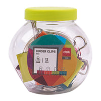 Deli E8559 Binder Clips 12 pcs 2.5 cm - Karout Online -Karout Online Shopping In lebanon - Karout Express Delivery 