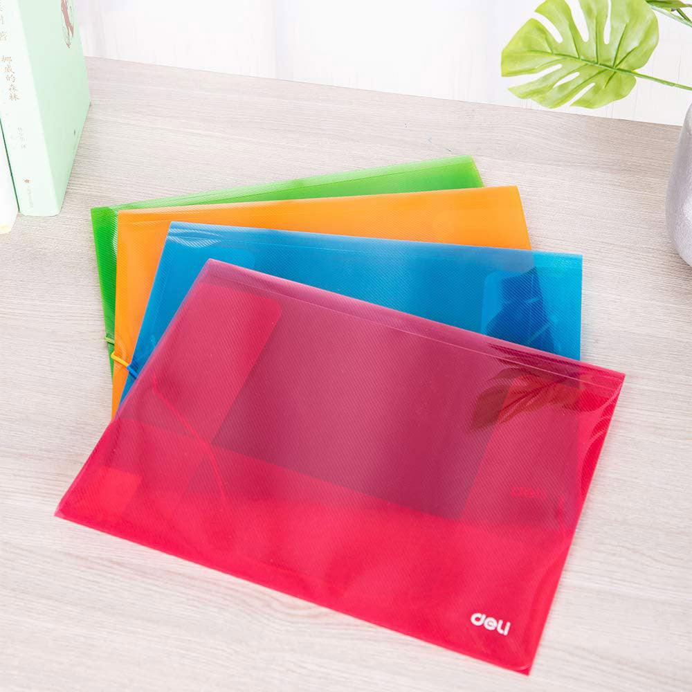 Deli E39504 3-Flap Elastic Folder A4 - Karout Online -Karout Online Shopping In lebanon - Karout Express Delivery 