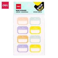 Deli A60002 Names Stickers 8 pcs ( 6 sheets) - Karout Online -Karout Online Shopping In lebanon - Karout Express Delivery 